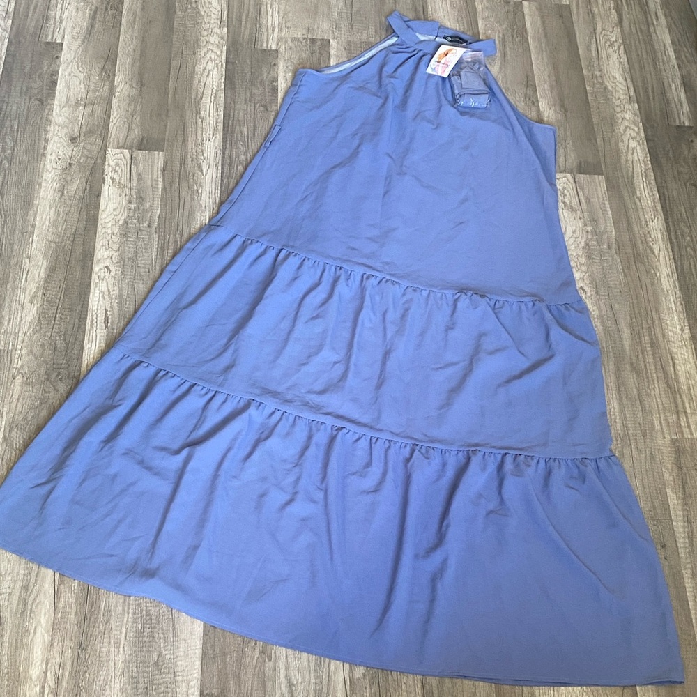 💜Elegant Sleeveless Blue Maxi Dress - Picture 2 of 2
